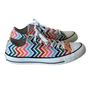 Converse All Star Chuck Taylor Low Rainbow Zig Zag sneaker shoes women’s 9